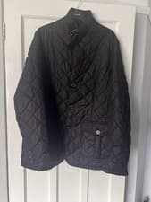 Image of Barbour Lutz Quilted Jacket Size L In Black