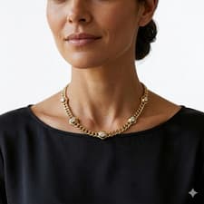 Image of SWAROVSKI Numina Necklace Gold Tone White Crystal Adjustable Chain New In Box