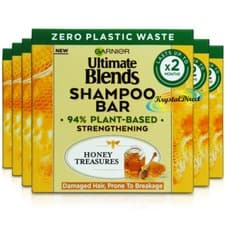 Image of 6x Garnier Ultimate Blends Strengthening Honey Shampoo Soap Bar 60g