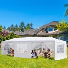 Image of Party Tent 3x9m with 8 Walls Patio Garden Gazebo Marquee Canopy Pavilion White