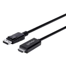 Image of Manhattan DisplayPort 1.2 to HDMI Cable 4K@60Hz 1.8m Male to Male DP With Lat...