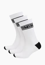 Image of Diesel Socks White Threepack 00SAYJ0AEAP Size Medium