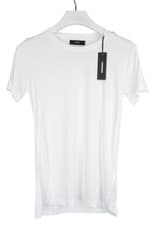Image of DIESEL T-shirt Women's SMALL White Stretch Short Sleeve Round Neck Logo
