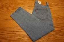 Image of NWT WOMEN'S LEVI JEANS 501 Cropped Size 31x26 High Rise Straight Leg Premium $98