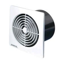 Image of Manrose LP100SSW 100mm Square Low Profile Standard Fan - White