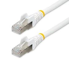 Image of StarTech.com 2m CAT6a Ethernet Cable - White - Low Smoke Zero Halogen LSZH - 10G