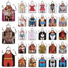 Image of ✨Funny Adult Men Women Novelty Aprons Sexy Party Game Cooking Kitchen BBQ Baking