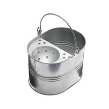 Image of 13L Metal Mop Bucket Large Cleaning Bucket Handle Kitchen Bathroom 32x23cm