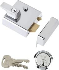 Image of Yale Double Locking Nightlatch 40mm Chrome Finish High Security P-2-CH-CH-40