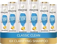 Image of Pantene Pro-V Classic Clean Shampoo 6 x 500ml Bottles for Normal Hair Care