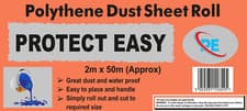 Image of Polythene Dust Sheet Roll 2M x 50M (1.4Kg Apprx)
