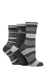 Image of Womens Boot Socks JEEP Striped Pattern Performance Soft Full Cushion 3 Pair Pack