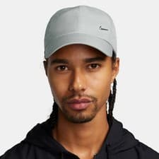 Image of Nike Adult Dri-FIT Club Cap Metal Swoosh / Grey / RRP £25