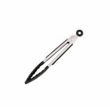 Image of Tongs Silicone Kitchen Cooking Salad Serving BBQ StainlessSteel Tool Food Picker