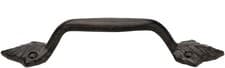 Image of Cast Iron Door Handle Cupboard Draw Internal Doors Kitchen 12.5cm Black