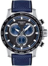 Image of Tissot SuperSport 45.5mm Blue Dial Canvas Strap Men's Watch T125.617.17.051.03
