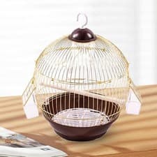 Image of Parrot Birdcage Hanging Hook Pet House with Food Cup Travel Bird Cage Bird Cage