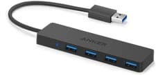 Image of Anker 4-Port USB 3.0 Ultra Slim Data Hub USB Flash Drives Surface Pro, XPS Mac