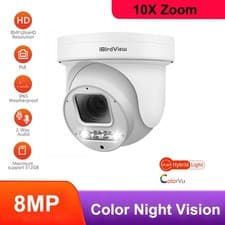 Image of iBirdview Hikvision Compatible 8MP 10X Zoom Colorvu POE PTZ Camera 2 Way Audio