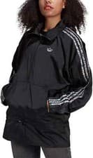Image of Adidas Women's Half Zip Windbreaker Jacket Size Small XS Black RRP £75 originals