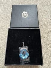 Image of Ladies Silver Necklace With Blue Charm Brand New