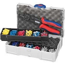 Image of Knipex 97 90 25 Crimp Assortments For Cable Connectors + Crimping Pliers 240mm