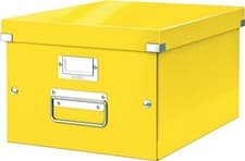 Image of Leitz A4 Storage Box, Click and Store Range 60440016 - Medium, Yellow Yellow Med