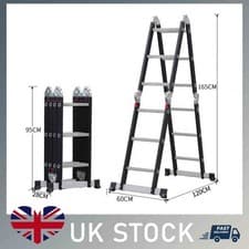 Image of 3.45M 12 IN 1 Excel Aluminium Combination Step Ladder Foldable Multi-Purpose