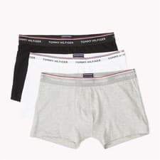 Image of Tommy Hilfiger Premium Essential Stretch Trunk 3 Pack - Black/White/Grey