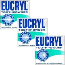 Image of Eucryl Tooth Powder Freshmint Flavour Powerful Stain Removal 50g Pack 3