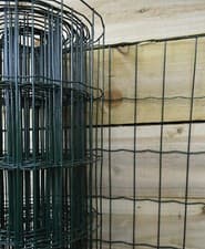Image of 10m x 60cm of Green PVC Plastic Coated Metal Garden Border / Fence