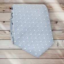 Image of BOSS Hugo Boss Mens 7.5cm Silk Blend Necktie Tie | Blue Spotted | RRP £79