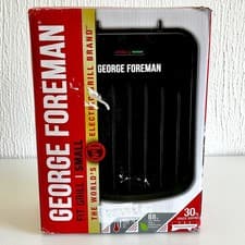 Image of George Foreman Fit Grill Small Electric Grill Hot Plate Griddle Low Fat Cooking
