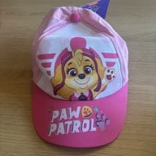 Image of Paw Patrol Pink and White Summer Hat One Size Fits Most New Tags Adjustable Cap