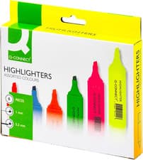 Image of Q-Connect Assorted Highlighter Pens (Pack of 6) KF01909