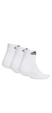 Image of Adidas Kids 3 Pack Ankle Socks Unisex Juniors Quarter Cotton