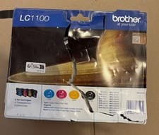 Image of GENUINE AUTHENTIC BROTHER LC1100HY INK CARTRIDGE MULTIPACK C/Y/M/BK Damaged Box