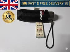 Image of totes® X-TRA STRONG® Mini Plain Black Umbrella (5 Section) | New with Tags