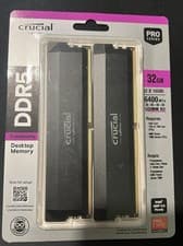Image of Crucial DDR5 Pro Desktop RAM Memory 32GB (2x16GB) Black