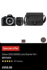 Image of Canon EOS 2000D 24.1 MP Digital SLR Camera