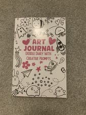 Image of Art Journal, Doodle Diary With Creative Prompts For Girls, Teens And Young...