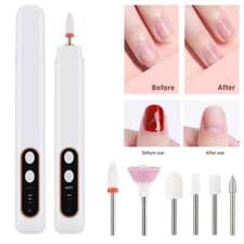 Image of Electric Nail File Drill Portable USB Manicure Pedicure Machine Set Professional