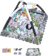 Image of 7 in 1 Baby Play Gym with Detachable Toys & Ball Foldable Baby Play Mat with Sid