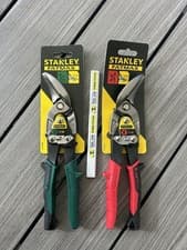 Image of Stanley FatMax 2 xPack Offset Right & Left Aviation Tin Snips 214568 Free Pencil