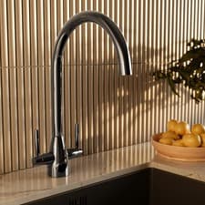 Image of Dual Lever Gunmetal Monobloc Kitchen Mixer Tap - Enza Tamara TAMDLAGB