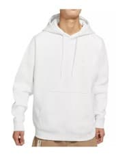 Image of Nike Men Club Fleece Swoosh Hoodie Sportswear Top Pullover White 623453-133 2XL