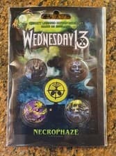 Image of Wednesday 13 Necrophaze Button Badge Pack Officially Licensed FREE P&P