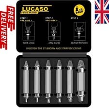 Image of 6 Pack Damaged Screw Extractor Remover for Stripped Head Screws Nuts Bolts