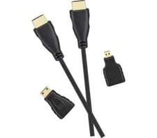 Image of LOGIK L3AHDM23 High Speed HDMI Cable & Adapters with Ethernet - 3m