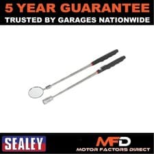 Image of Sealey Siegen Telescopic Magnetic LED Pick-Up Tool & Inspection Mirror Set 2pc